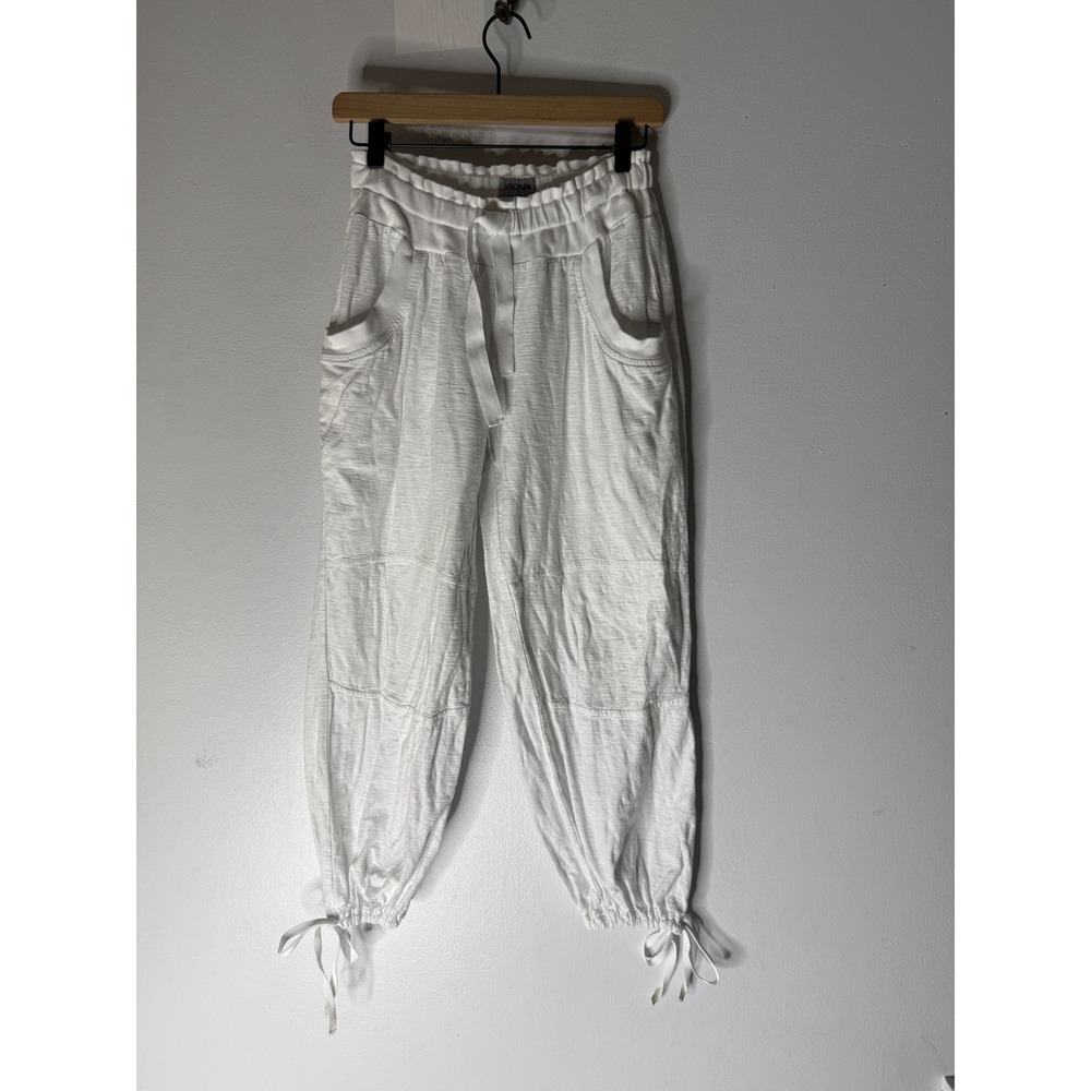 Iridium white balloon pants drawstring cotton small